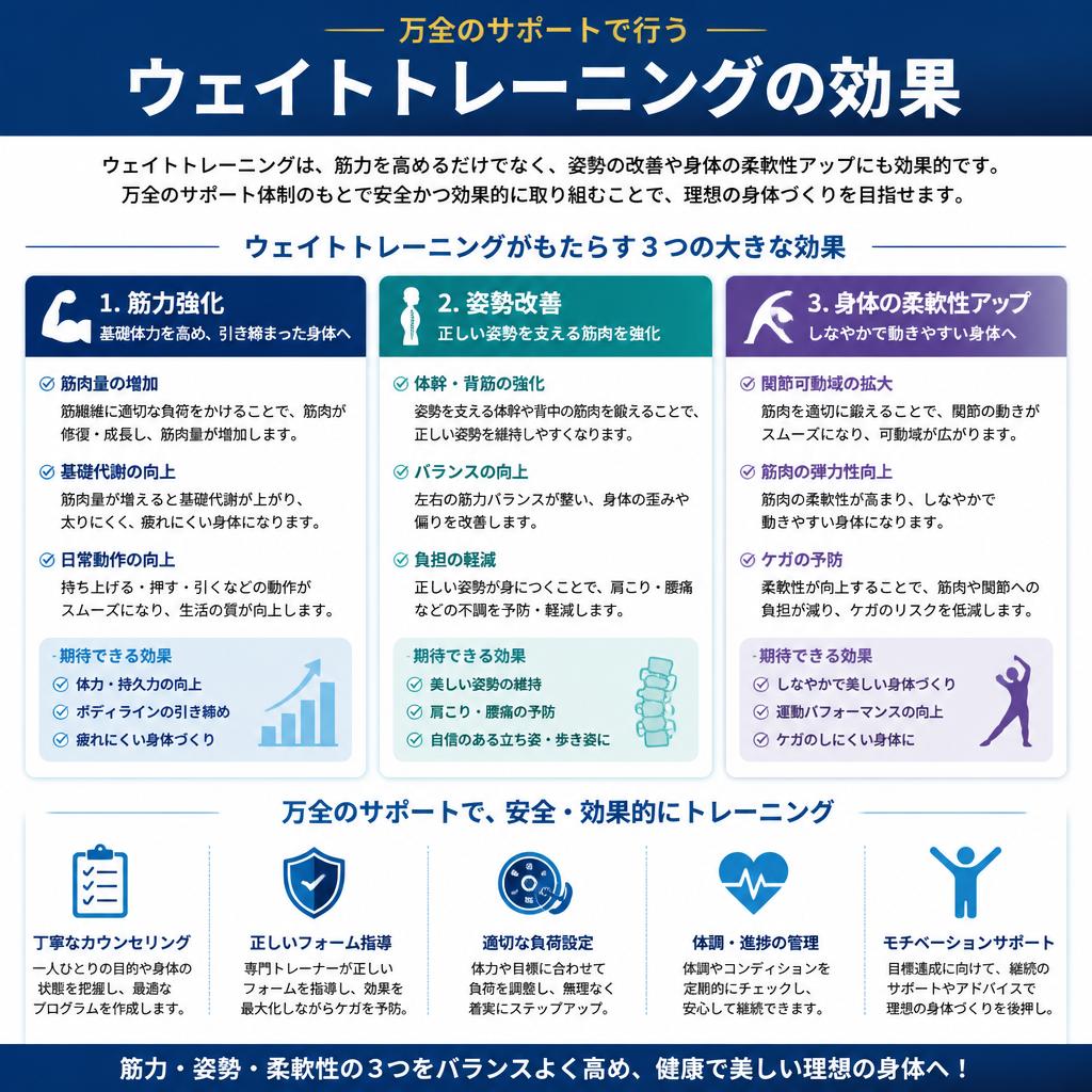ウェイトトレーニングのメリット