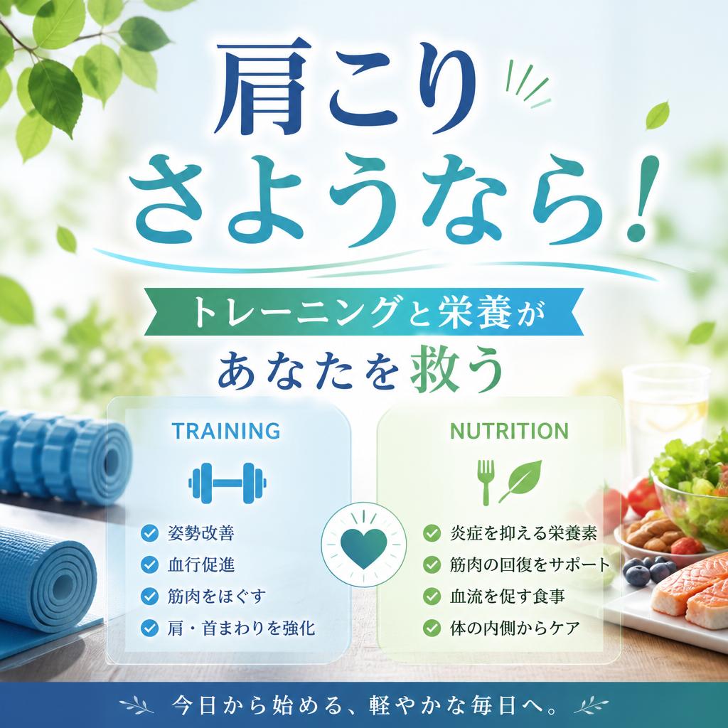 肩こりさようなら！ トレーニングと栄養があなたを救う