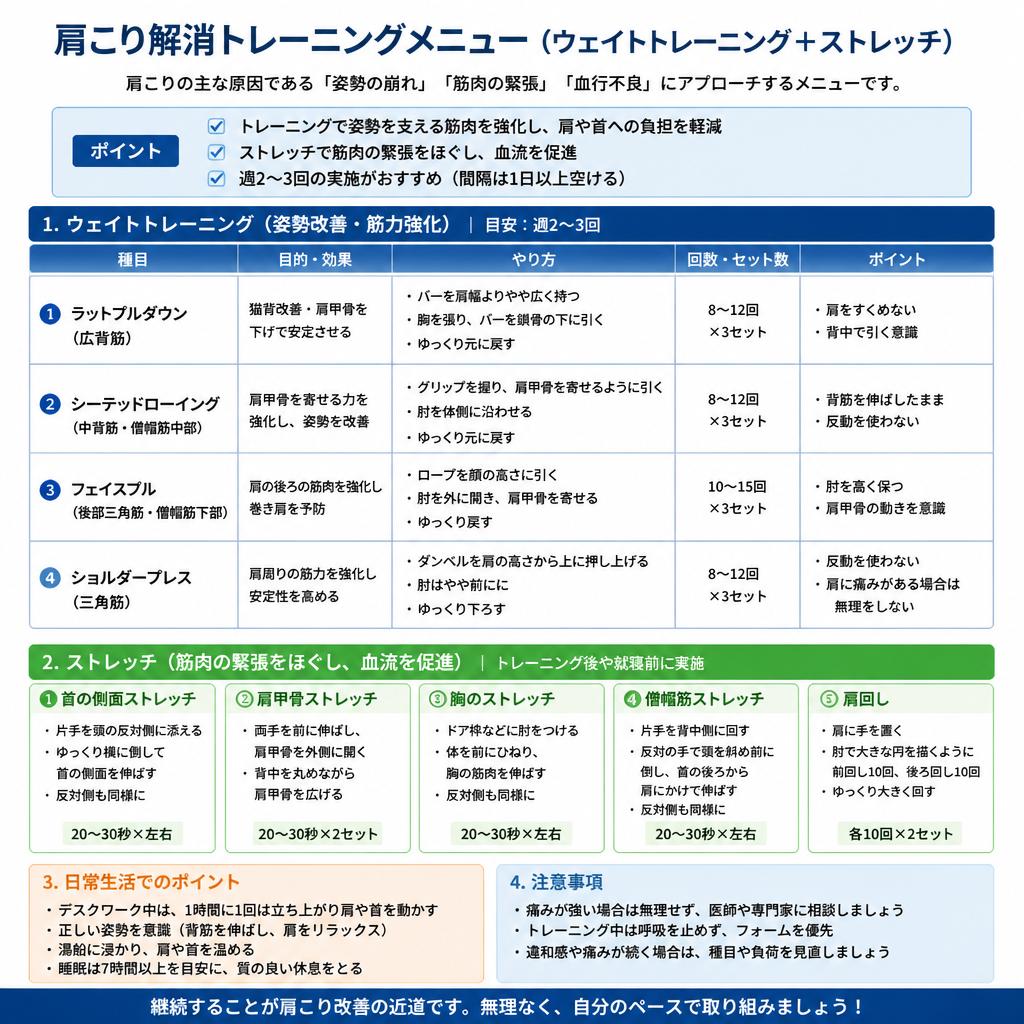 効果的なトレーニングメニュー