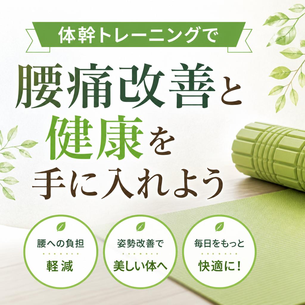 体幹トレーニングで腰痛改善と健康を手に入れよう
