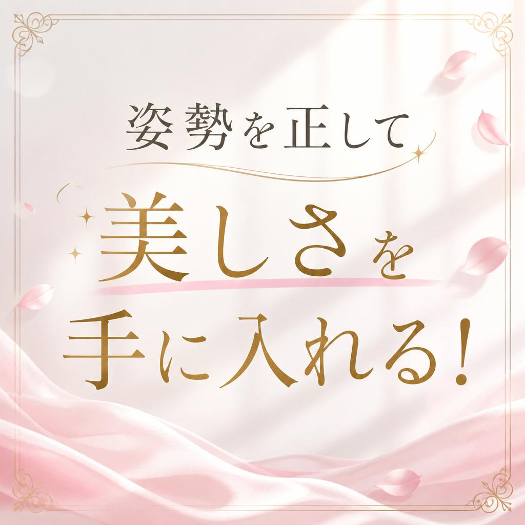 姿勢を正して美しさを手に入れる！