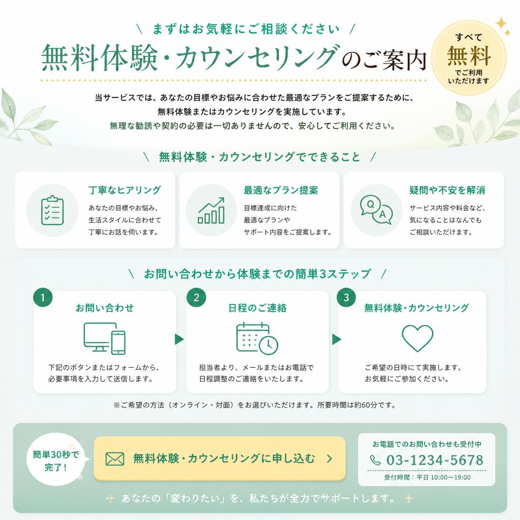 今すぐ一歩を踏み出しましょう！