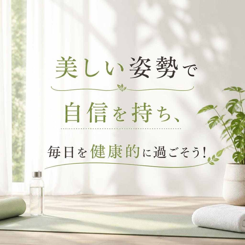 美しい姿勢で自信を持ち、毎日を健康的に過ごそう！