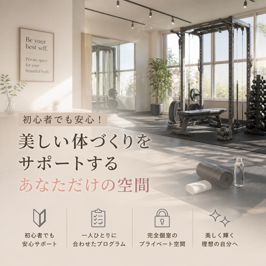初心者でも安心！美しい体づくりをサポートするあなただけの空間