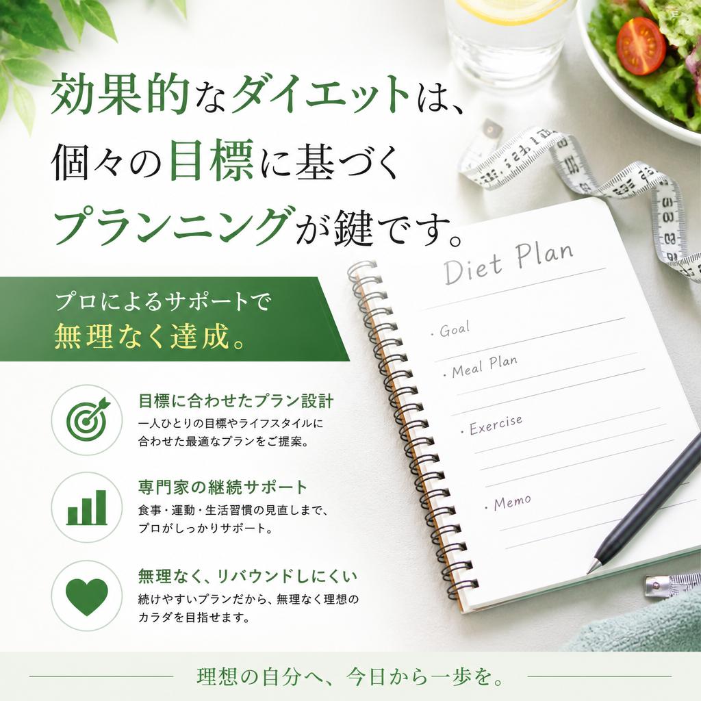 2. あなたの目標に沿ったダイエットプランの重要性