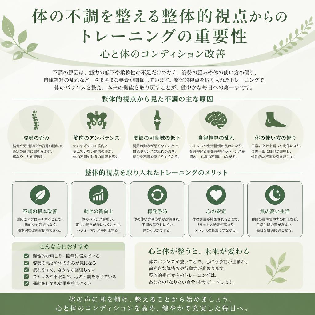 整体的アプローチで支える身体づくり
