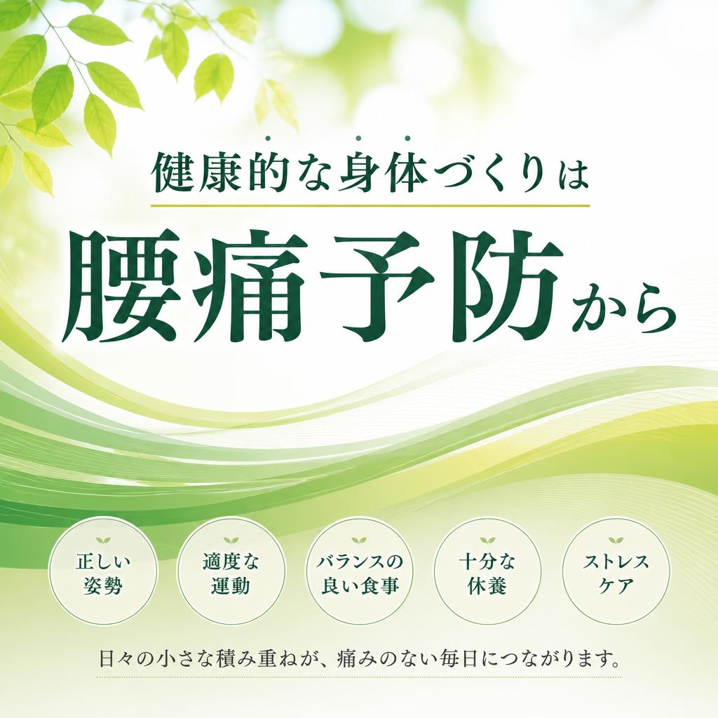 健康的な身体づくりは腰痛予防から