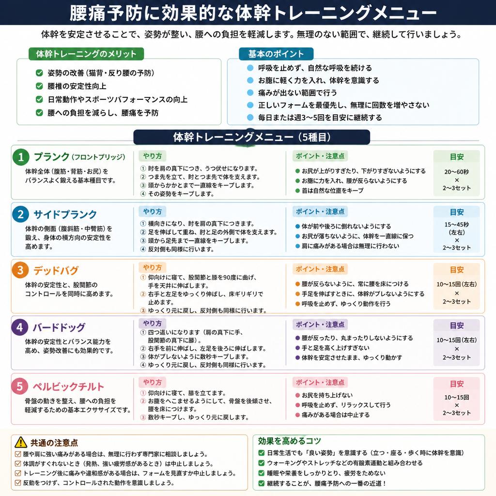 具体的なトレーニングメニュー