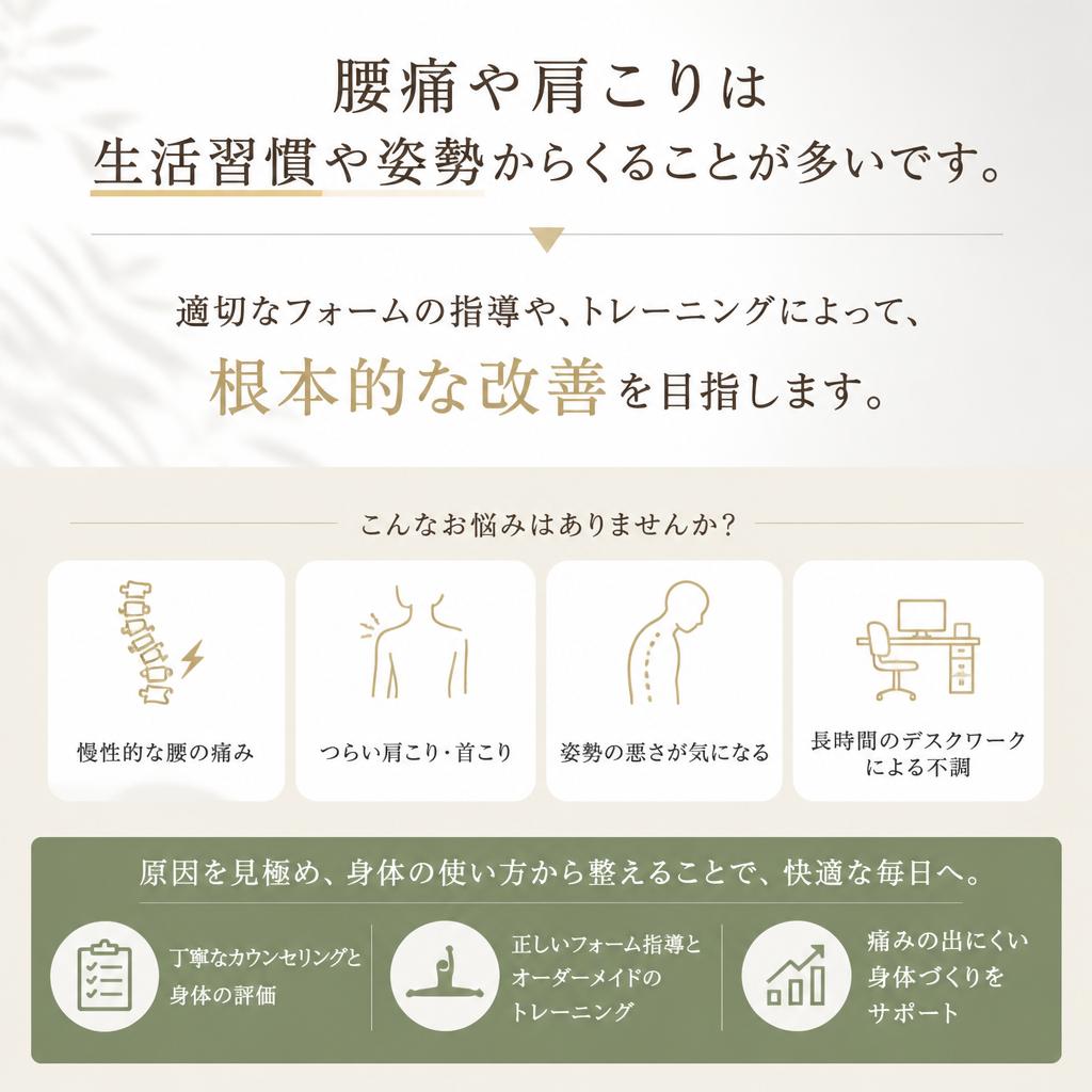 腰痛・肩こりの原因と対策