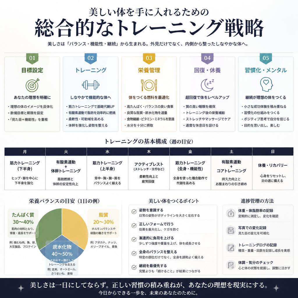 美しい体を手に入れるための総合的なトレーニング戦略